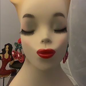 Cherry Glass beaded earrings